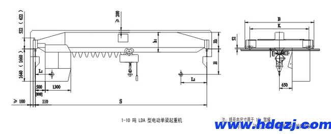 LDA型單梁起重機 LDA型單梁起重機